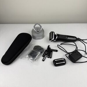 Braun Series 7 TESTED S7 360 Flex Head Electric Shaver Black Charger Case Stand